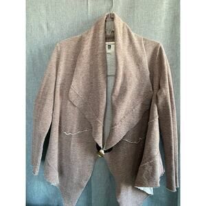 Quiksilver QSW Women's Brown Heather Textured Shawl Collar Cardigan XS